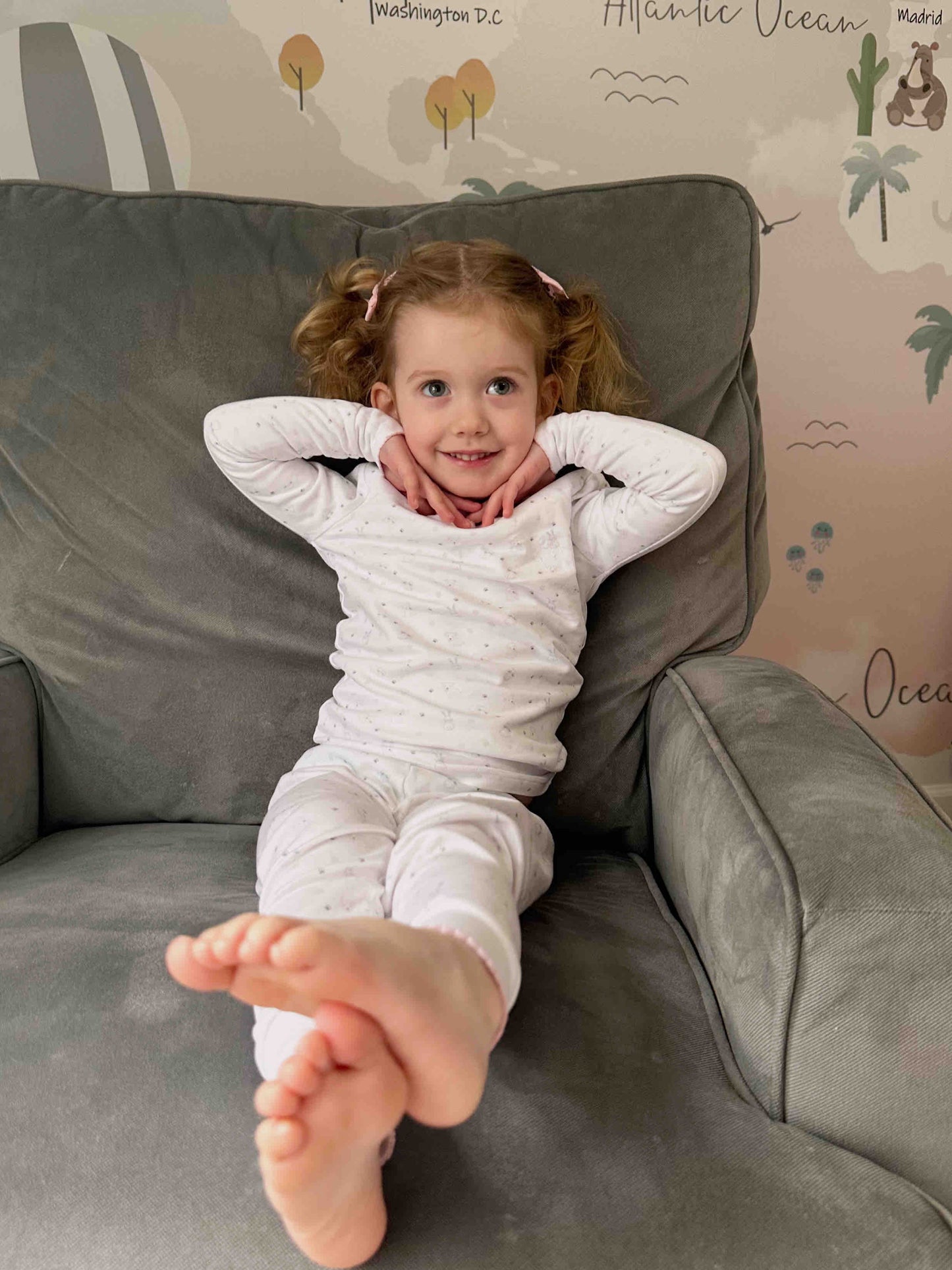 "ToddlerTime Pink Trim PJ Pair"