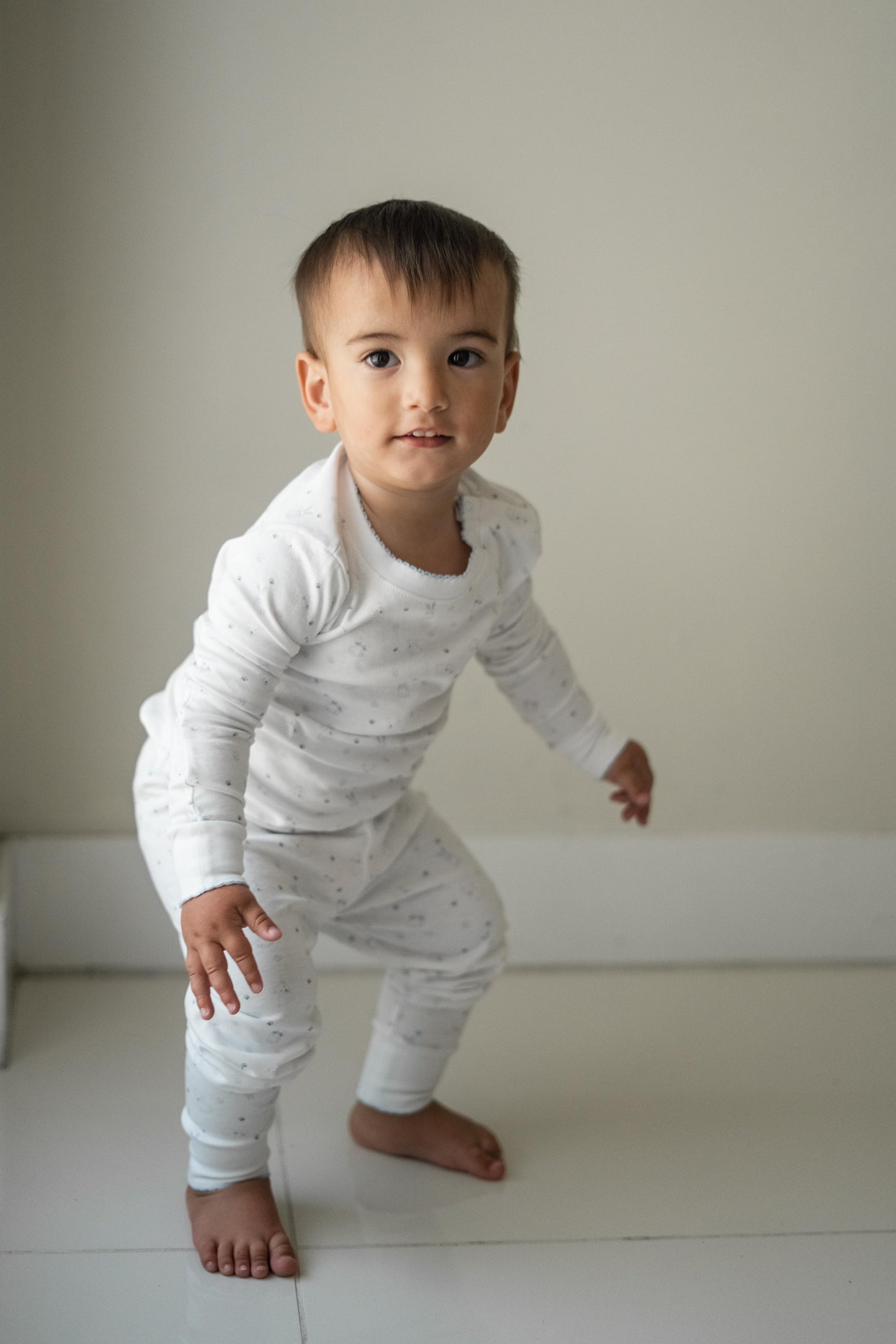 "ToddlerTime Blue Trim PJ Pair"
