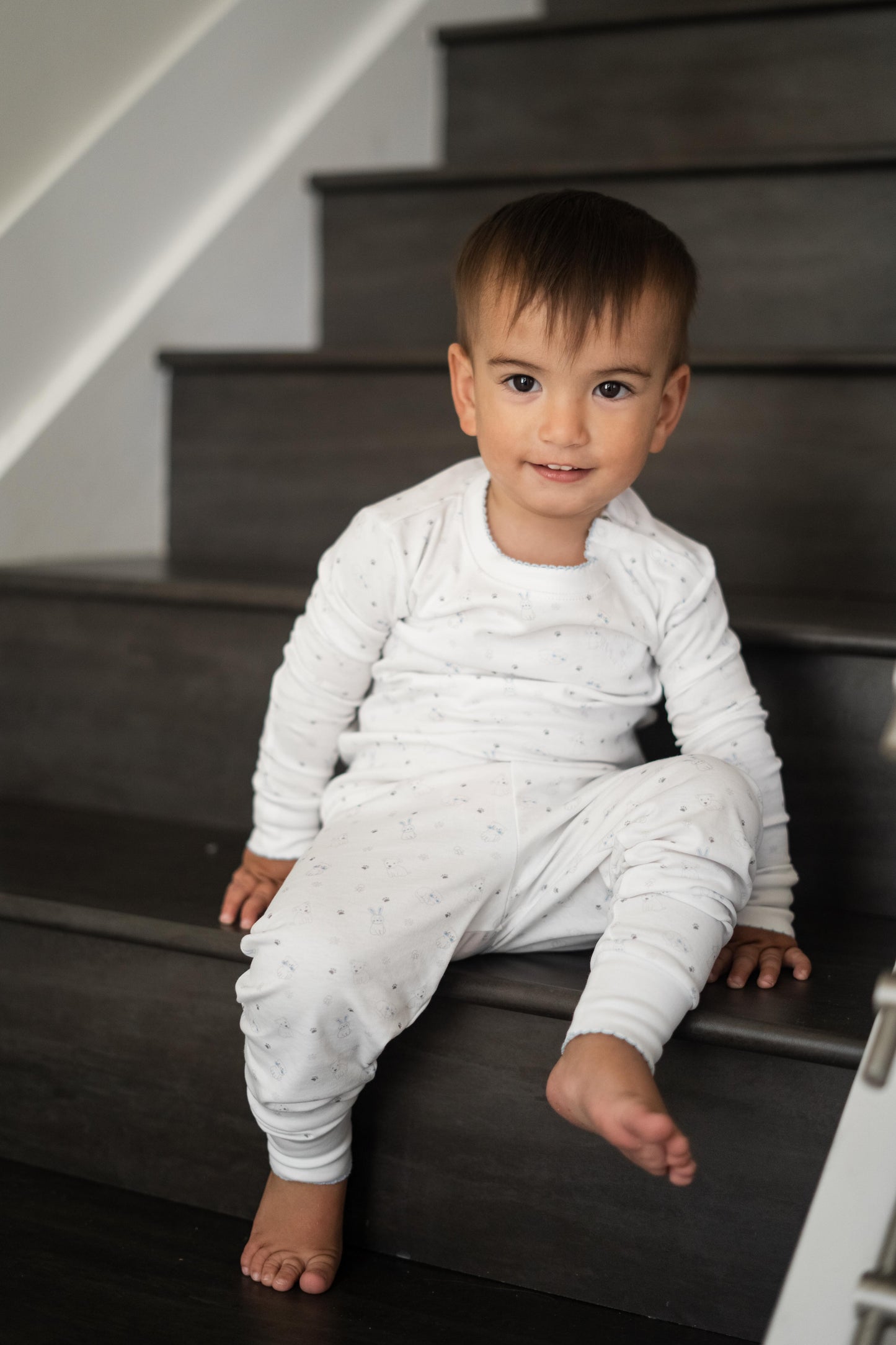 "ToddlerTime Blue Trim PJ Pair"