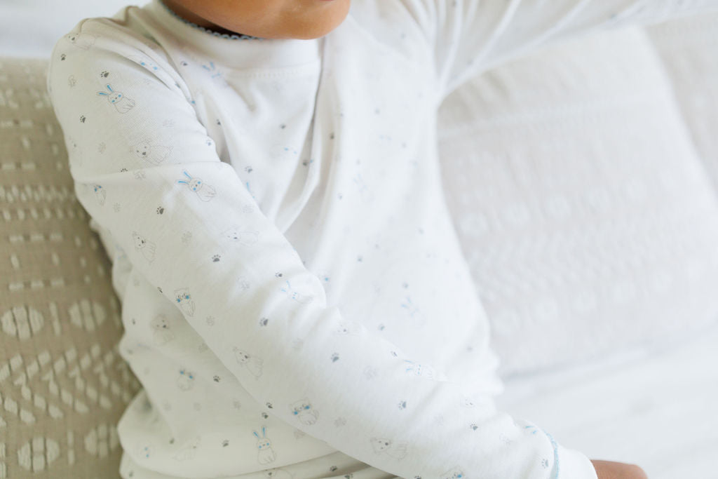 "ToddlerTime Blue Trim PJ Pair"