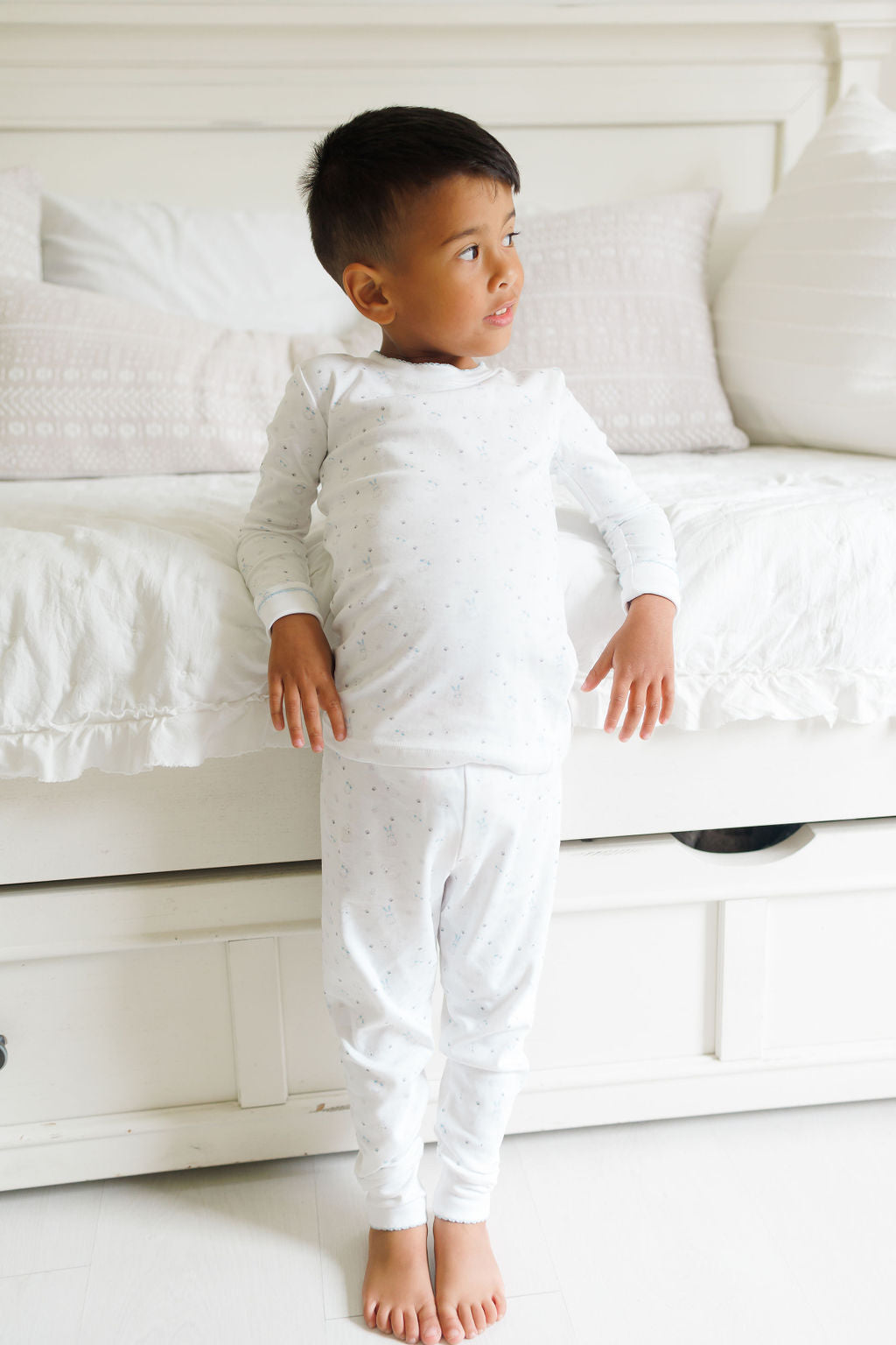 "ToddlerTime Blue Trim PJ Pair"