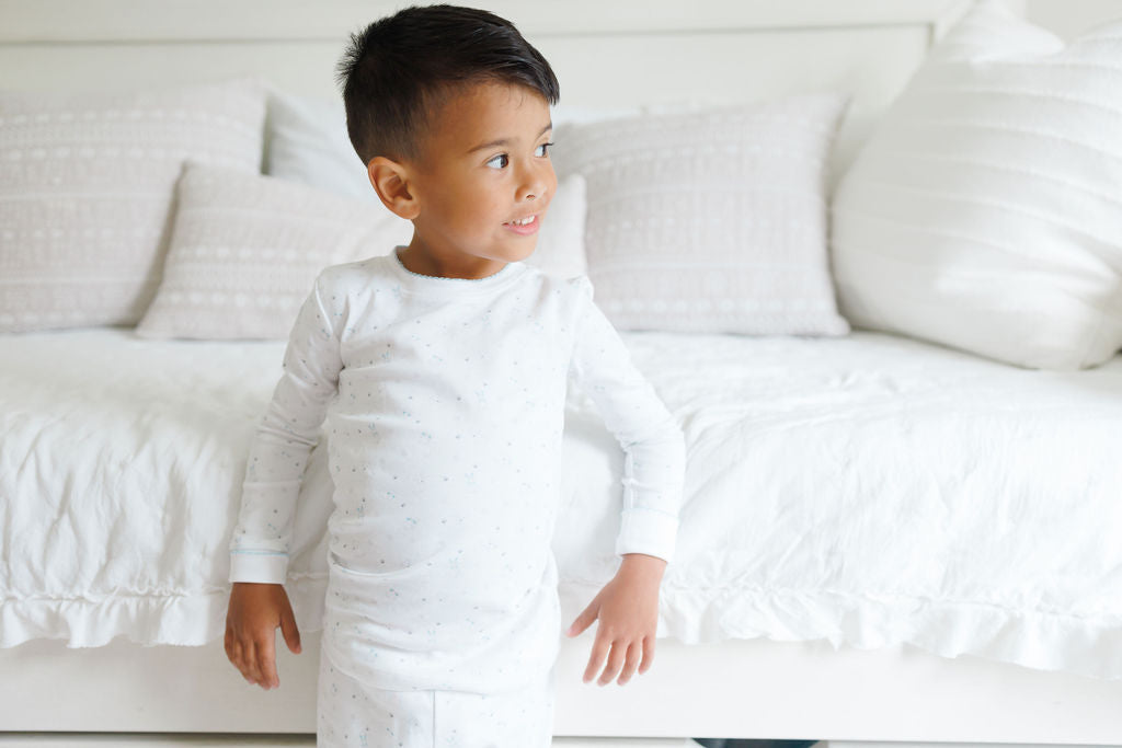 "ToddlerTime Blue Trim PJ Pair"