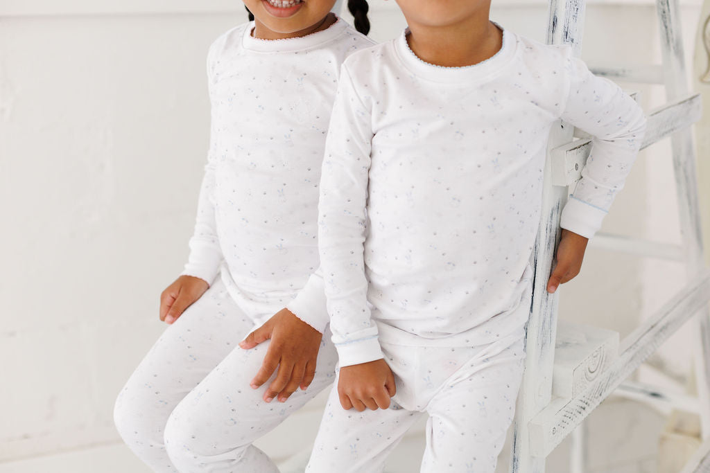 "ToddlerTime Blue Trim PJ Pair"